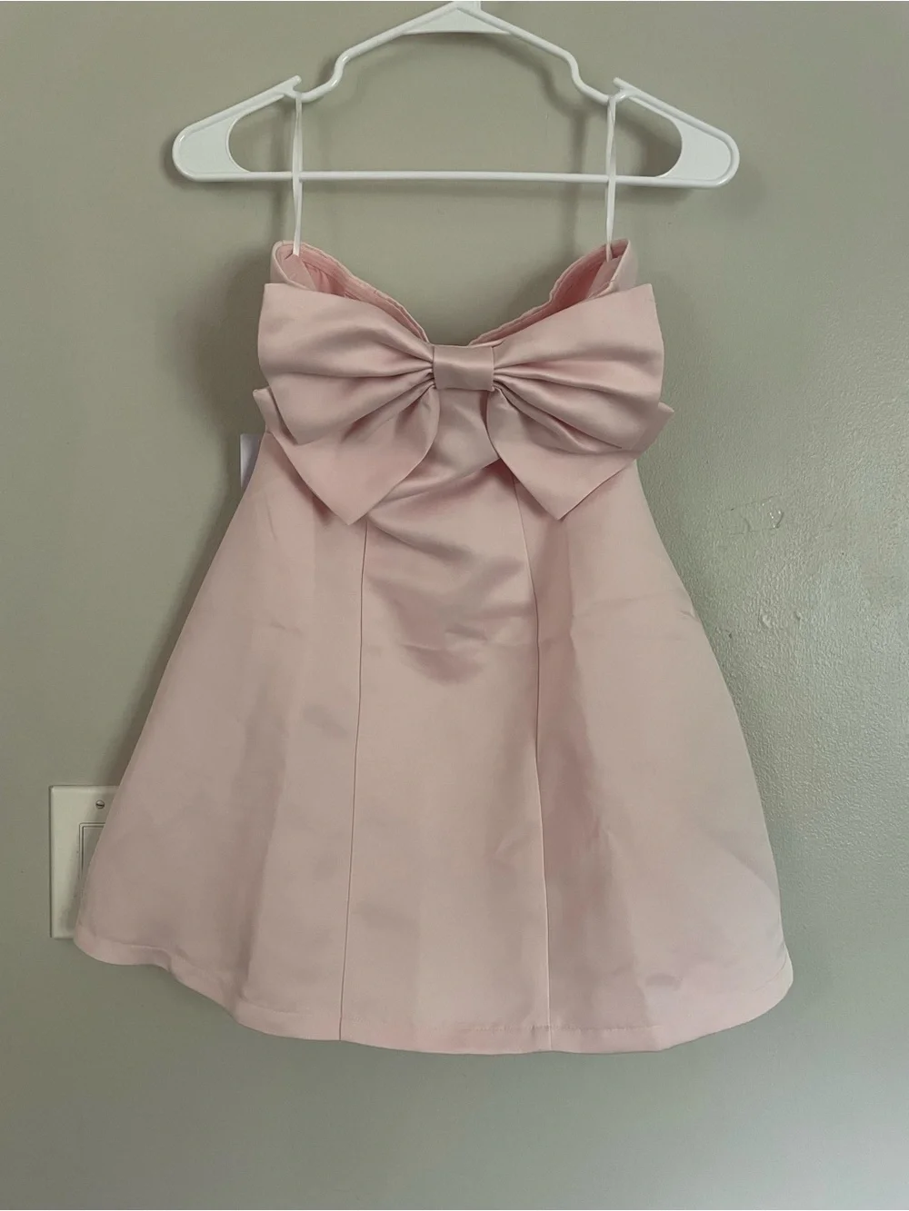 Princess Polly Genevie Bow Strapless Minidress Pink Sz 2 NWT - Picture 2 of 6